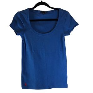 Ralph Lauren Sz Medium Blue Scoop Neck Tee